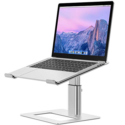 Besign LSX3 Aluminum Laptop Stand, Ergonomic Adjustable Notebook Stand, Riser Holder Computer Stand Compatible with Air, Pro, Dell, HP, Lenovo More 10-15.6″ Laptops (Silver)