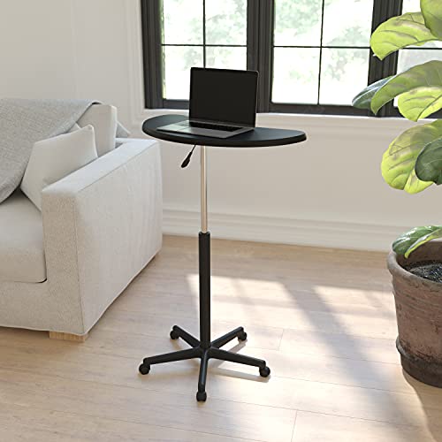 Flash Furniture Black Sit to Stand Mobile Laptop Computer Desk