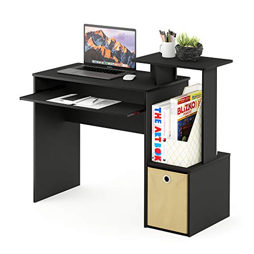 Furinno Econ Multipurpose Home Office Computer Writing Desk, Black/Brown