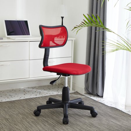 Urban Shop Swivel Mesh Desk Chair, Red