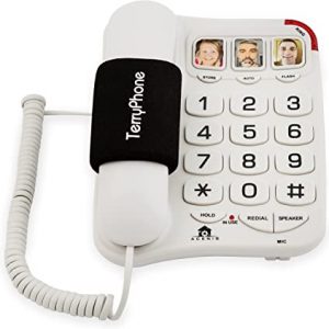 Big Button Phone for Seniors - Corded Landline Telephone - One-Touch Dialling for Visually Impaired - Amplified Ringer with Loud Speaker for...