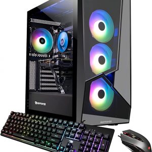 iBUYPOWER Pro Gaming PC Computer Desktop SlateMR 2140 (AMD Ryzen 5 5600 3.5 GHz, GeForce GTX 1650 4GB, 8 GB DDR4 RAM, 500 GB NVMe SSD, WiFi Ready