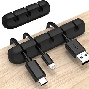 INCHOR Cord Organizer, Cable Clips Cord Holder, Cable Management USB Cable Power Wire Cord Clips, 2 Packs Cable Organizers for Car Home and Office